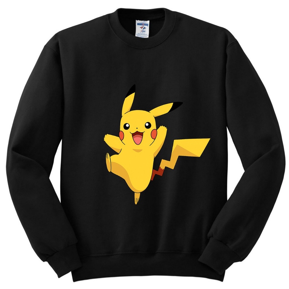 Black Pikachu Crewneck Sweatshirt